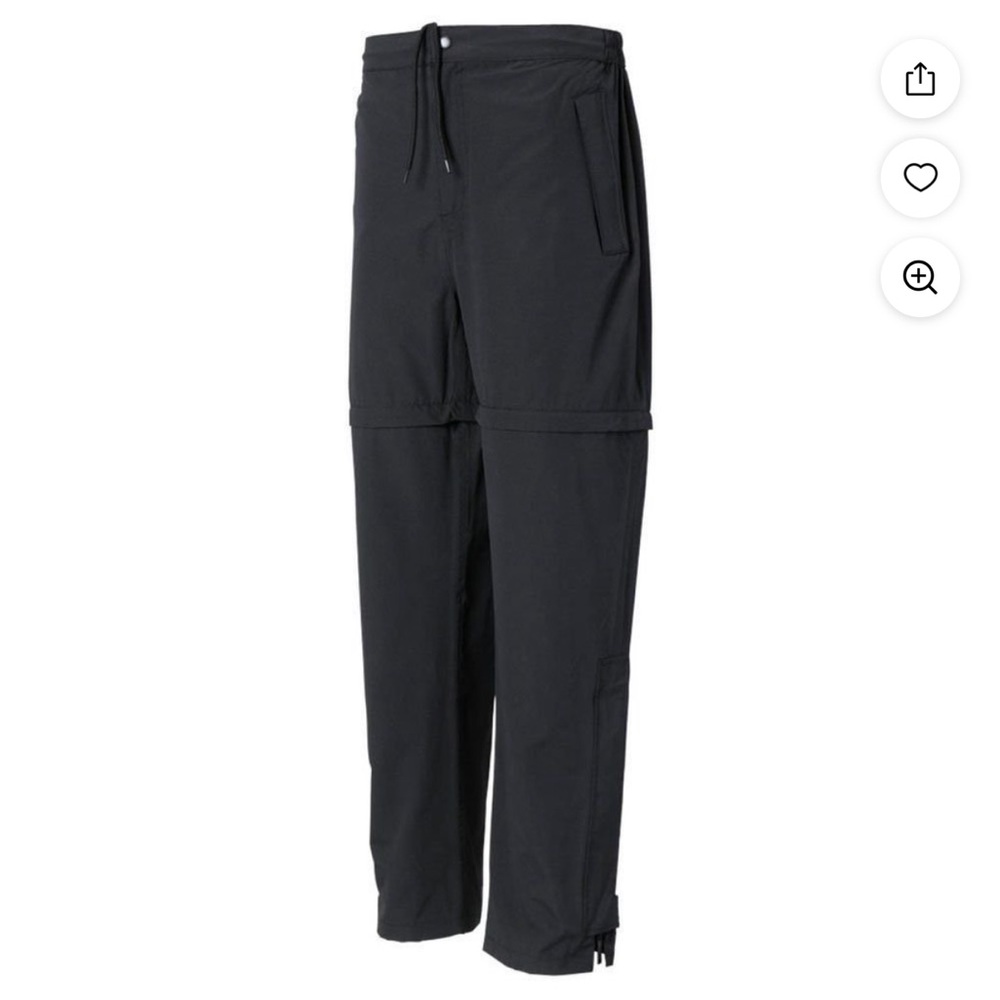 Mens Convertible Zip Off Hiking Pants Black‎ Outdoor Trekking Trousers